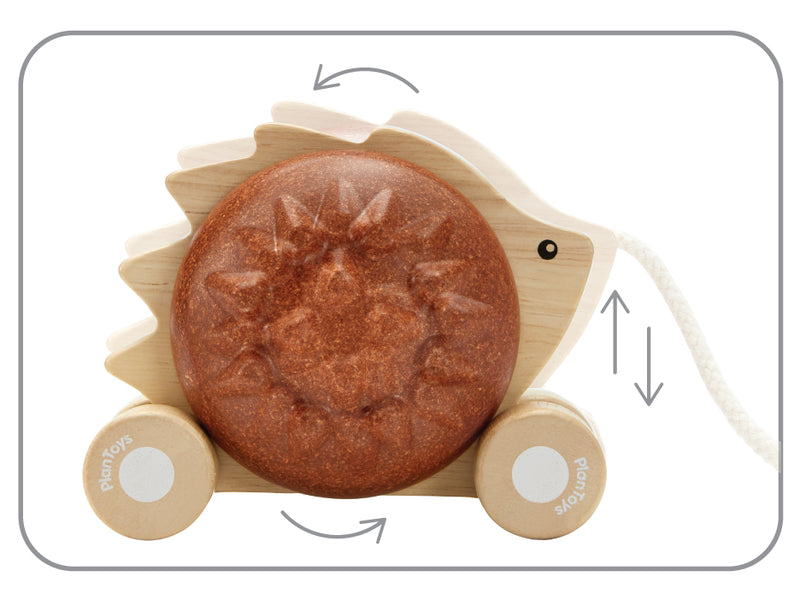 PULL ALONG HEDGEHOG BROWN