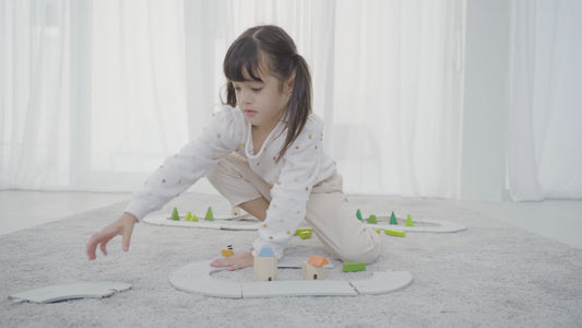 Set de carretera de madera educativa