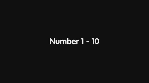 BRAILLE NUMBERS 1-10